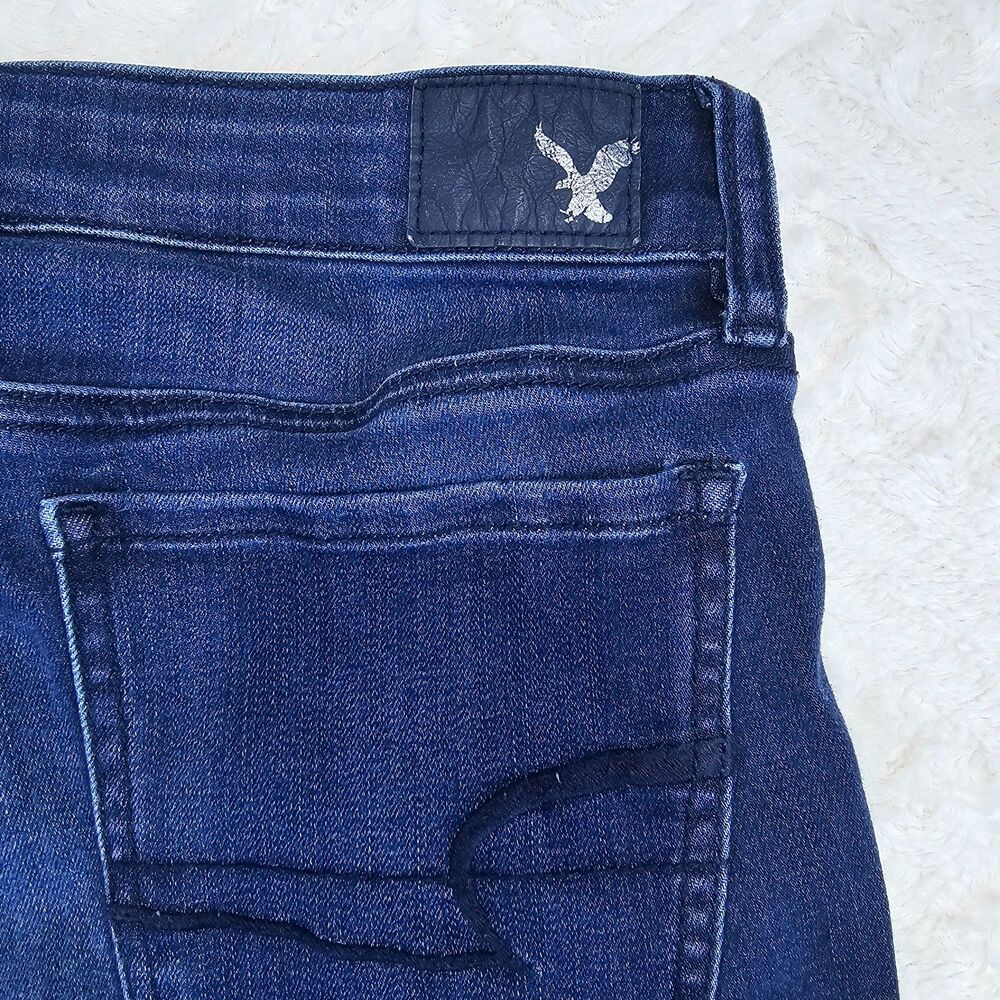 AE Super Stretch Jegging Dark Wash Skinny Jeans Women’s 4 Short - Picture 9 of 14